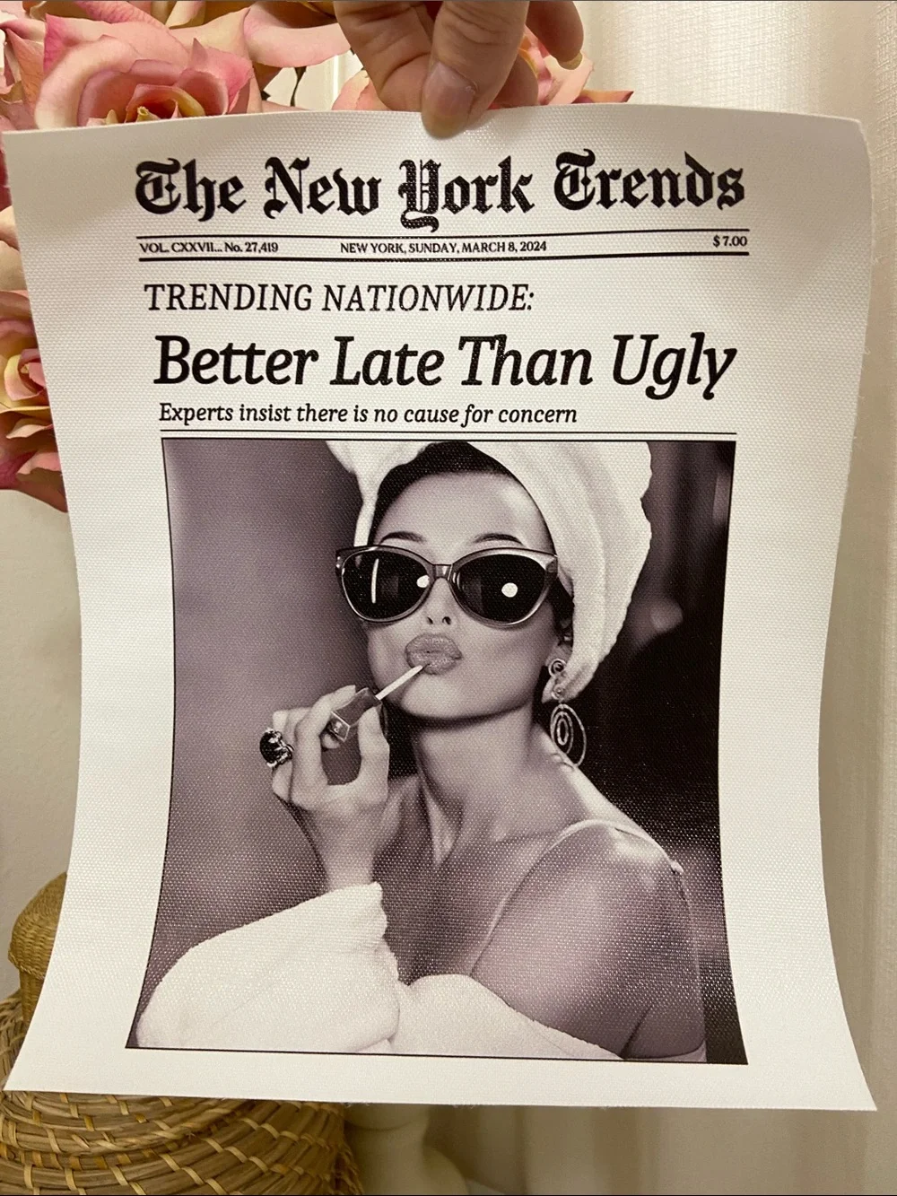 Vintage Black & White Fashion New York Magazine Wall Art